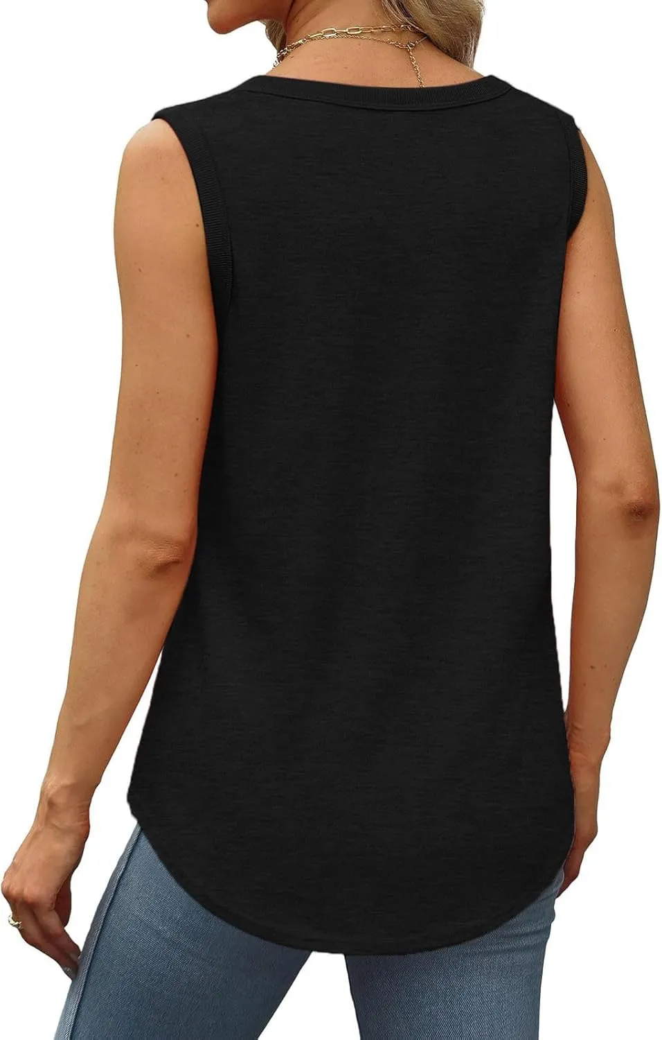 2 Pack Tank Tops for Women Summer Casual Sleveeless T Shirt Cozy Loose Crewneck Tanks 2025 Trendy Flowy Blouses