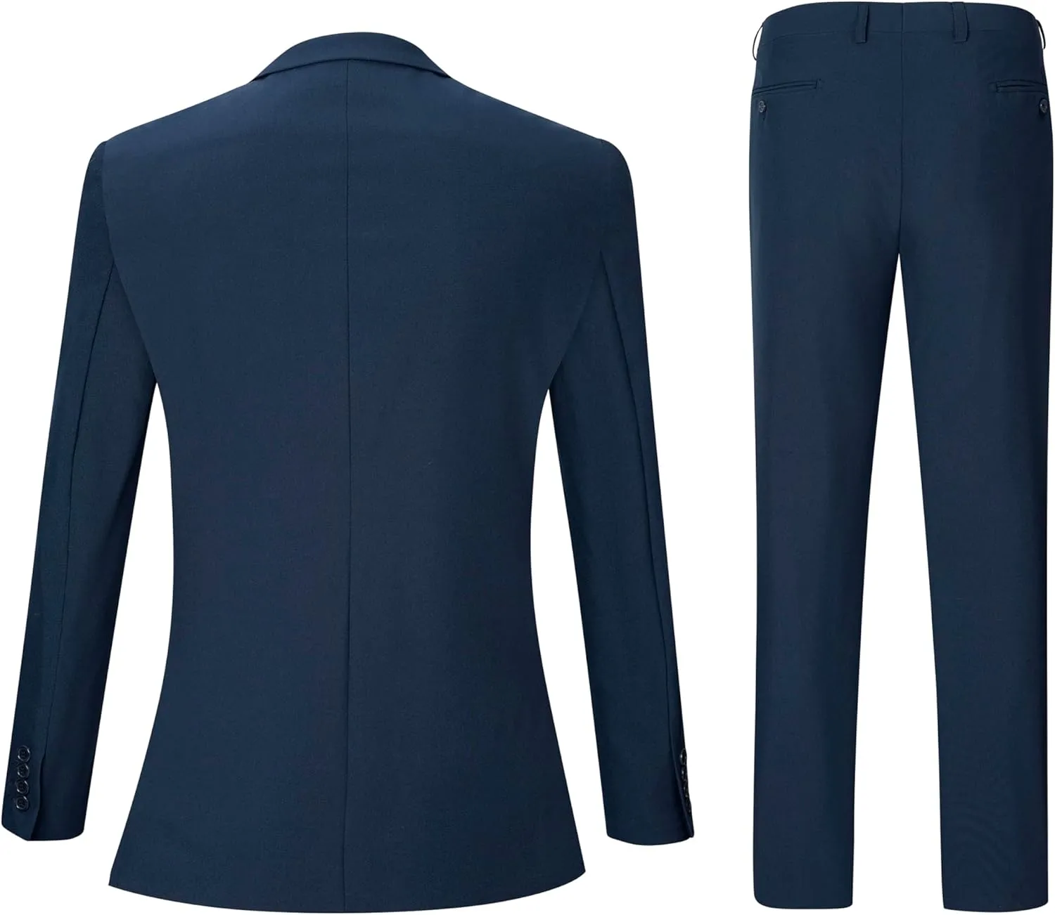 2 Piece Men's Suit Slim Fit Suits for Men, Two Button Blazer Dress Business Wedding Party Jacket & Pants