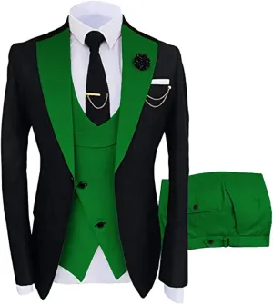 3 Piece Men's Suits Slim Fit Suits for Men Tuxedo Suit Men Blazer Vest Pants Wedding Prom Groom Suit