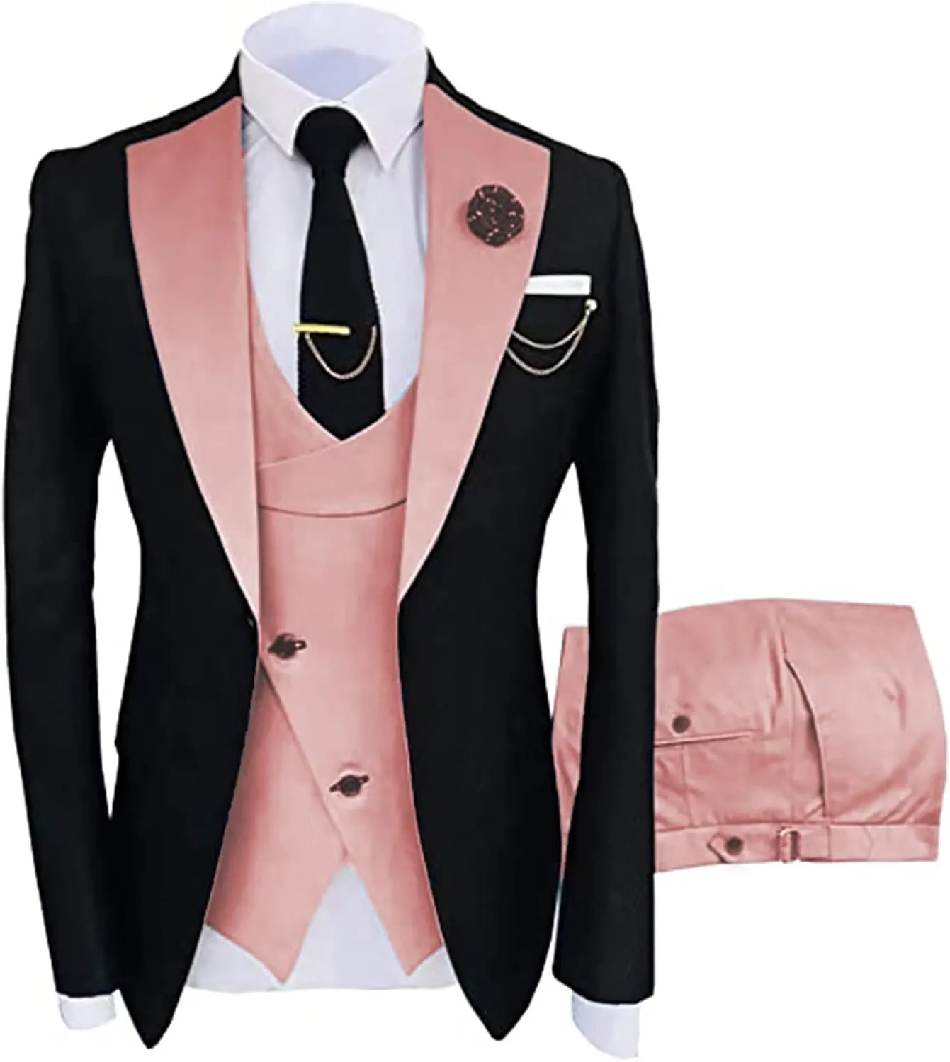 3 Piece Men's Suits Slim Fit Suits for Men Tuxedo Suit Men Blazer Vest Pants Wedding Prom Groom Suit