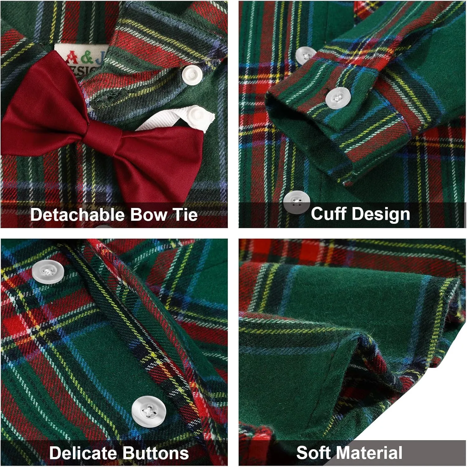 A&J DESIGN Baby Boys Suits Infant Gentleman Formal Wedding Suspenders Outfit with Bowtie