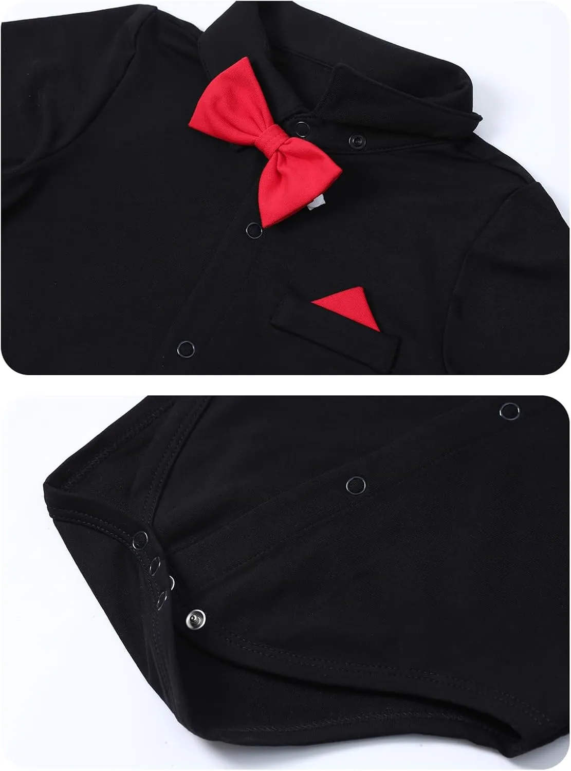 A&J DESIGN Baby Boys Suits Infant Gentleman Formal Wedding Suspenders Outfit with Bowtie