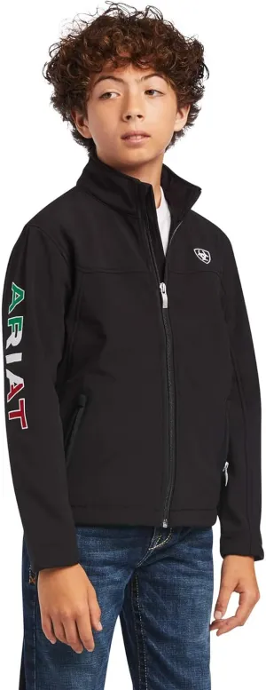 ARIAT Unisex Youth New Team Softshell Mexico Water Resistant Jacket