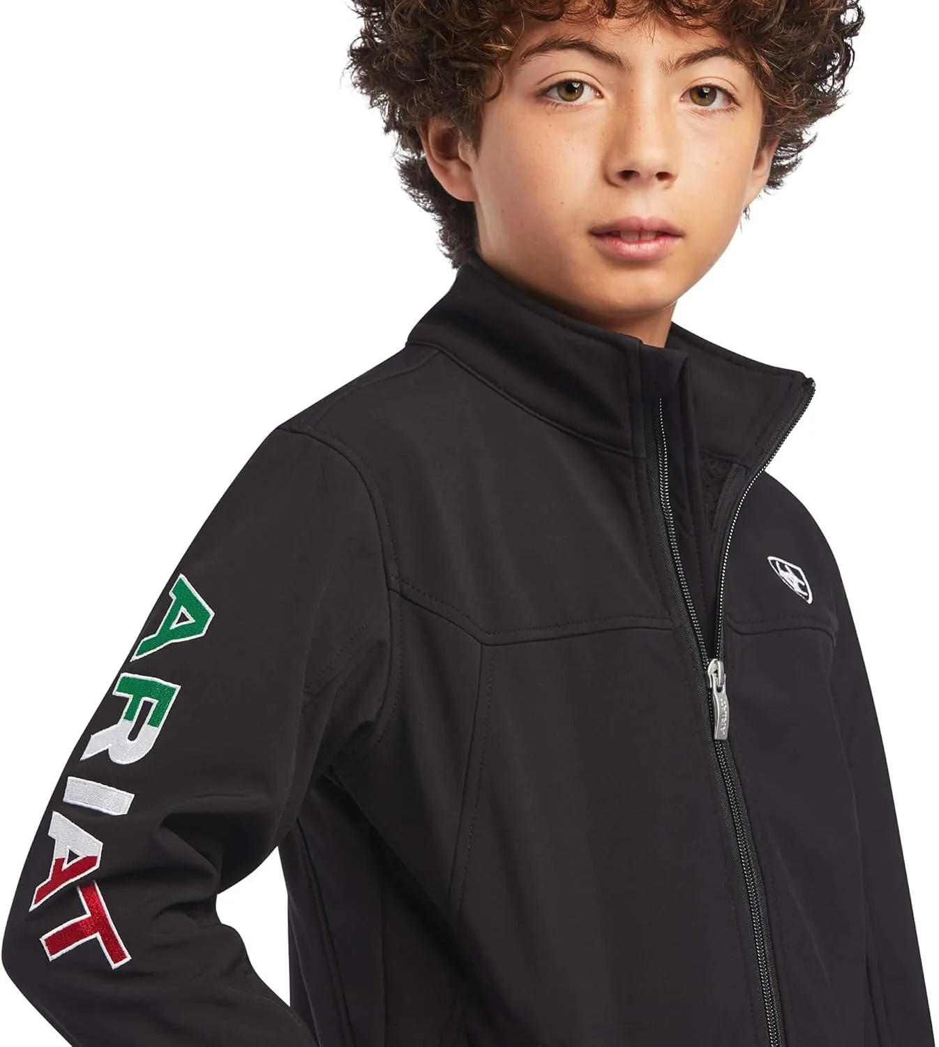 ARIAT Unisex Youth New Team Softshell Mexico Water Resistant Jacket