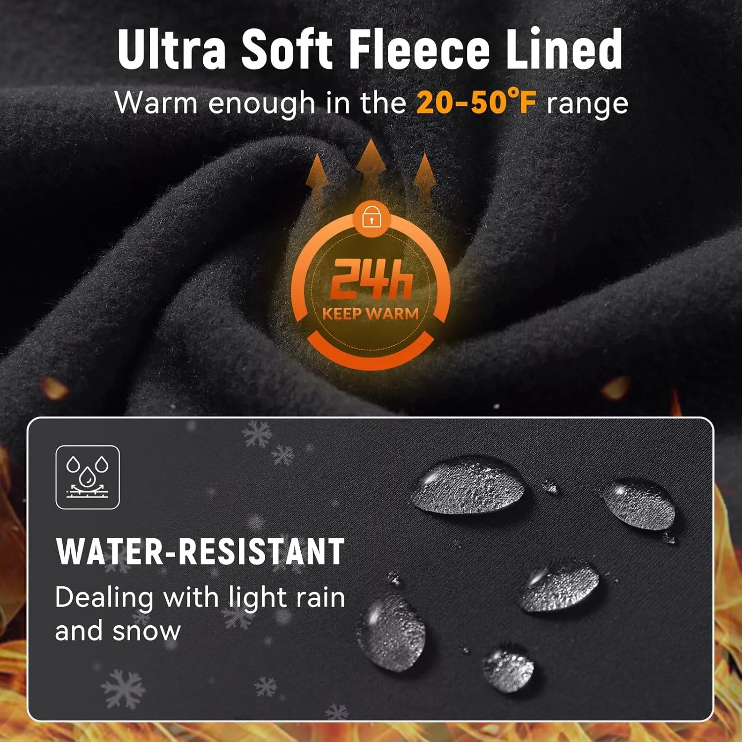 baleaf Men's Winter Running Tights Thermal Cycling Pants Water Resistant Pockets Zipper Legs Cold Weather