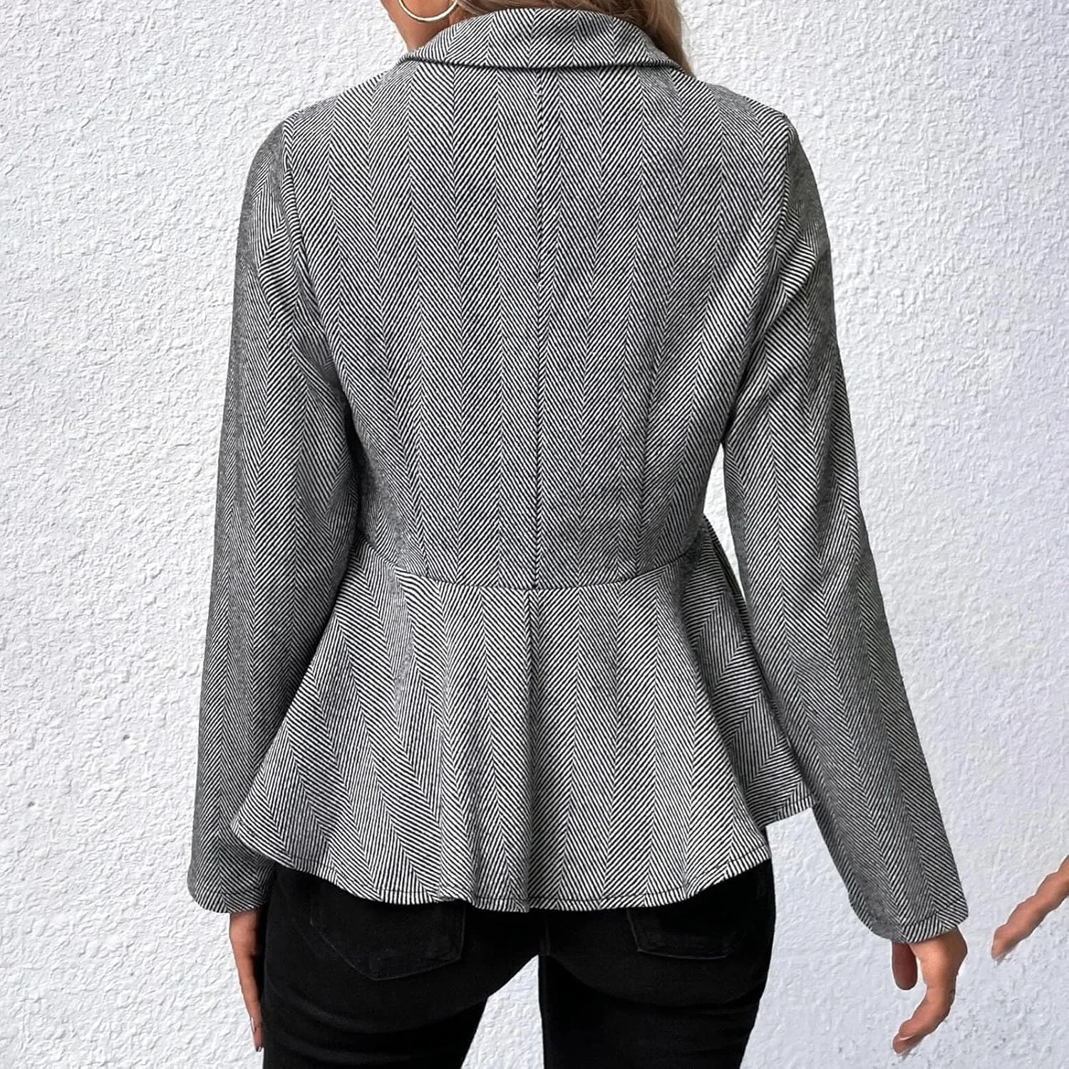 Blazers for Women Business Casual Business Ladies Jacket Buttonn Prtite Trendy Blazer Loose With Pockets Jacket
