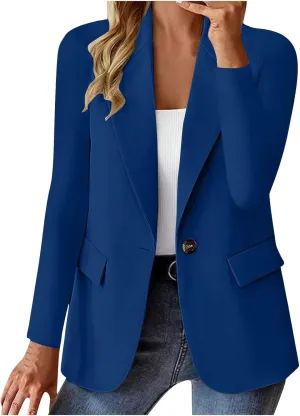 Blazers for Women Trendy Business Casual Jackets Long Sleeve Open Front Cardigan Work Suit Fall Fashion 2024 Blazer