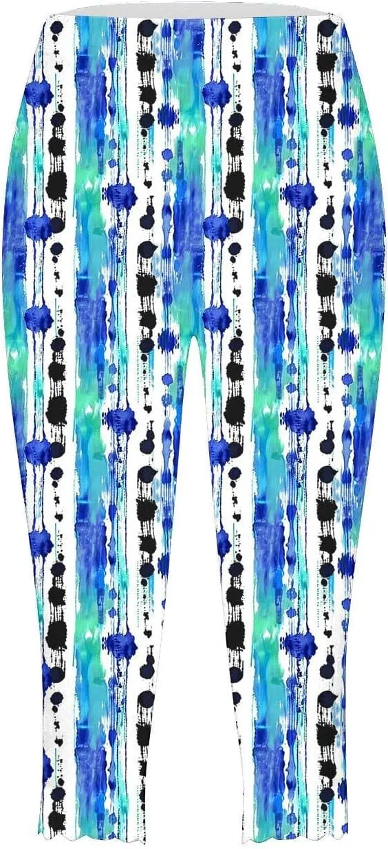 Capri for Women Summer Cropped High Waist Yoga Capris Comfy Stretchy Leggings Casual Knee Length Compression Pants