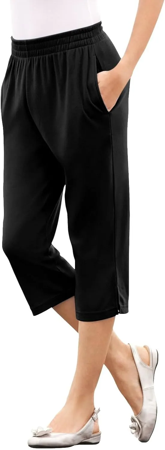 Capri Pants for Women Joggers Stretch Lightweight Running Yoga Casual Tactical Hiking with Pockets Water Resistant