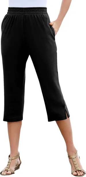 Capri Pants for Women Joggers Stretch Lightweight Running Yoga Casual Tactical Hiking with Pockets Water Resistant