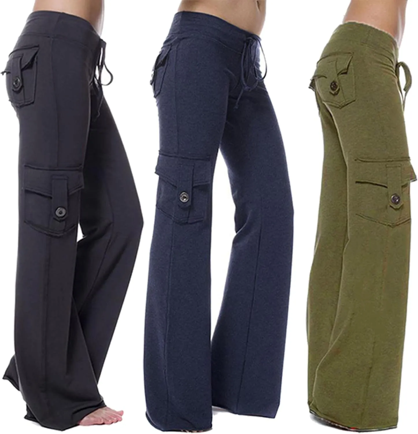 Cargo Leggings with Pockets for Women Plus Size High Waisted Tummy Control Leggings Scrunch Butt Lifting Yoga Pants