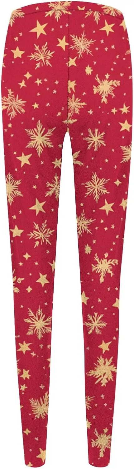 Christmas Leggings for Women Tummy Control Buttery Soft Leggings High Waisted Workout Tights Santa Holiday Pants