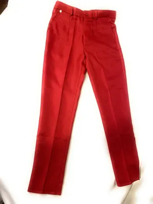 Classic Dress Pants, Tailored Fit, Red, Business Formal