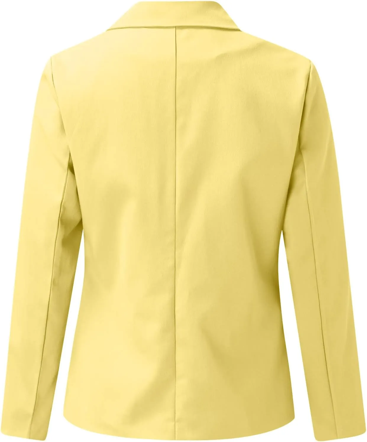 Collarless Blazer Jackets for Women Business Women Tops Open Front Prtite Basic Blazers Soft With Pockets Cardigan