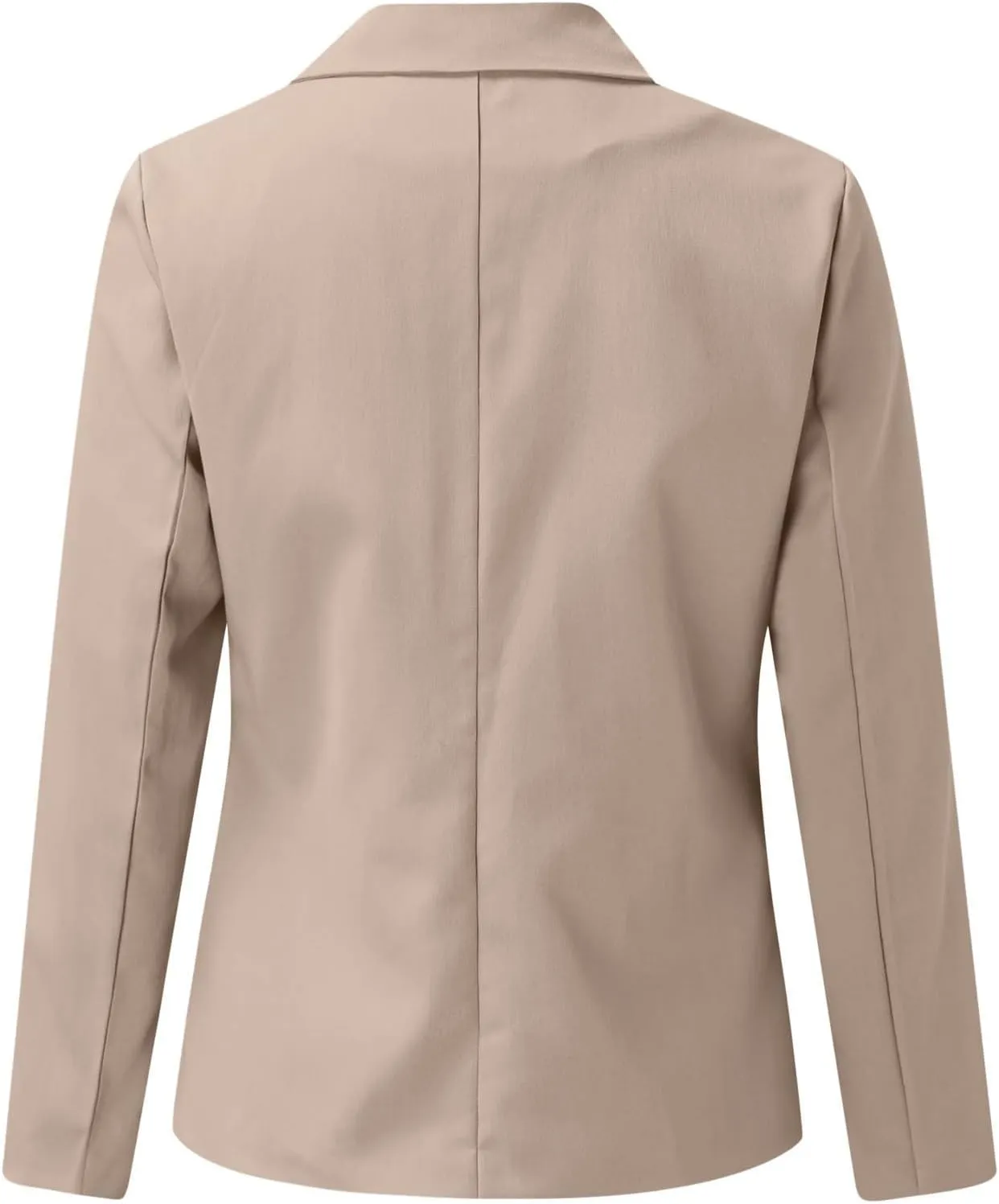 Collarless Blazer Jackets for Women Business Women Tops Open Front Prtite Basic Blazers Soft With Pockets Cardigan
