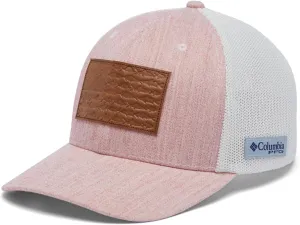 Columbia PFG Leather Fish Flag Mesh Ball Cap