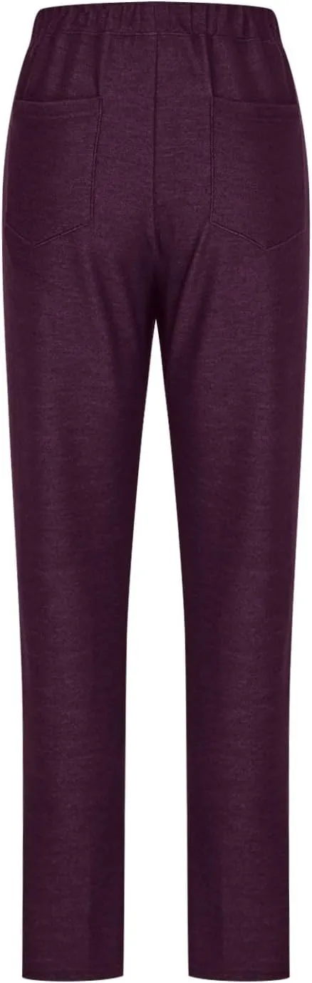 Compression Leggings for Women Trendy Jean High Waisted Plus Size Leggings with Pockets Casual Soft Stretchy Pants