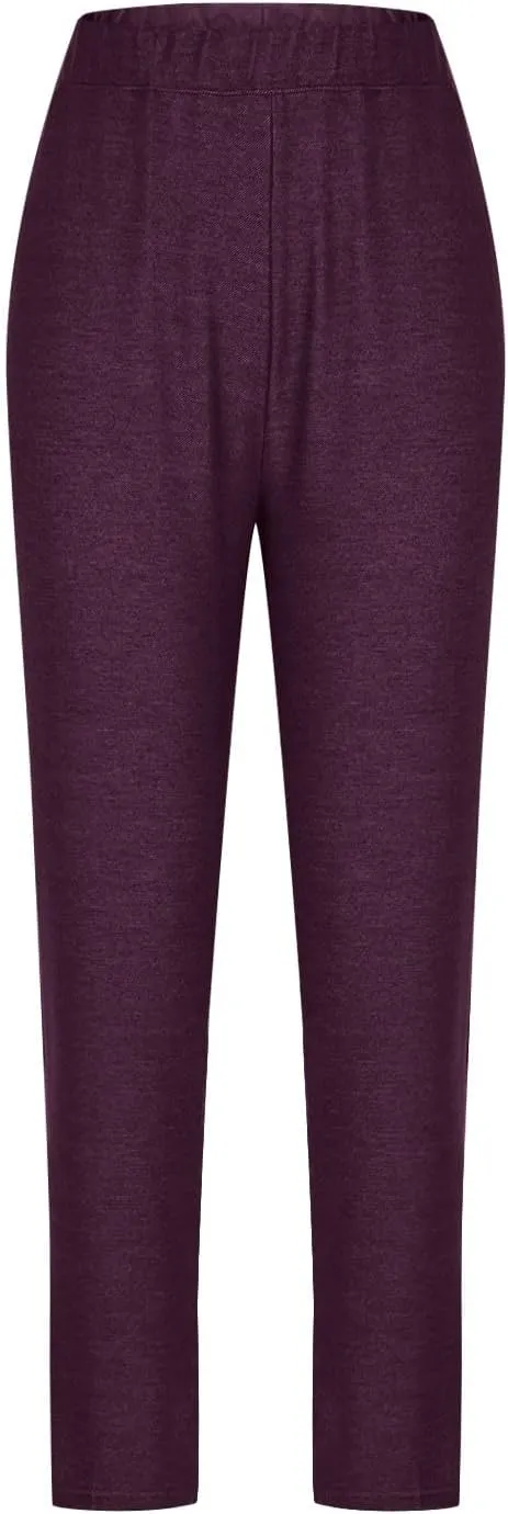 Compression Leggings for Women Trendy Jean High Waisted Plus Size Leggings with Pockets Casual Soft Stretchy Pants