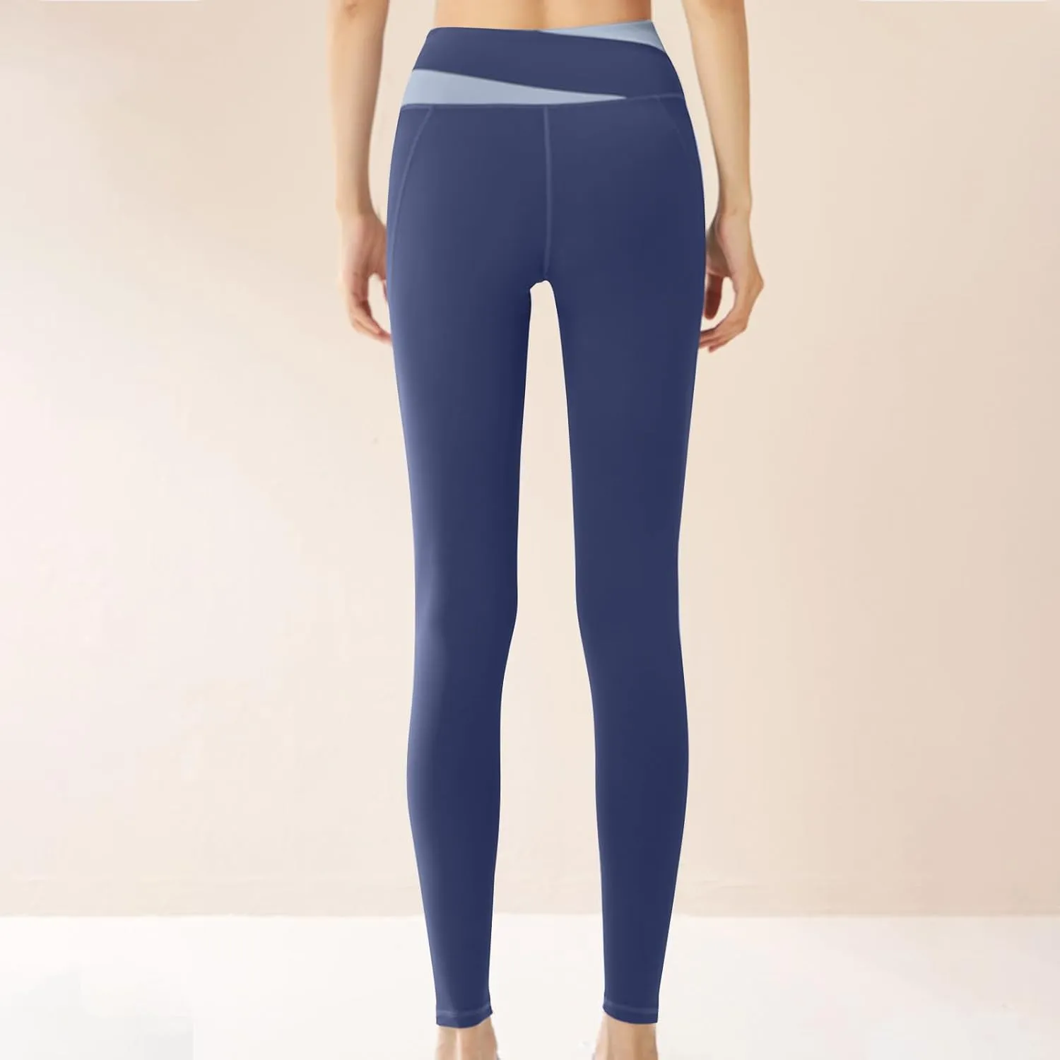 DASAYO Leggings for Women Crossover High Waist Seamless Yoga Pants Tummy Control Butt Lifting Stretchy Gym Workout Pants