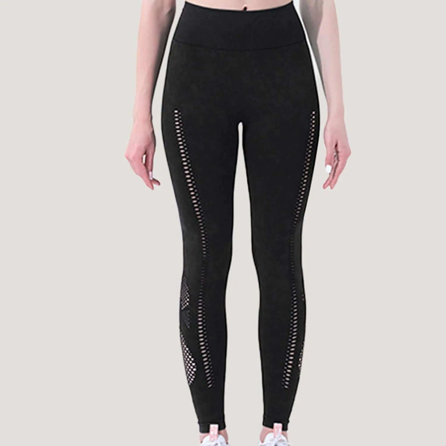 DASAYO Leggings for Women Trendy High Waist Tummy Control Stretchy Yoga Pants Breathable Active Gym Workout Track Pants