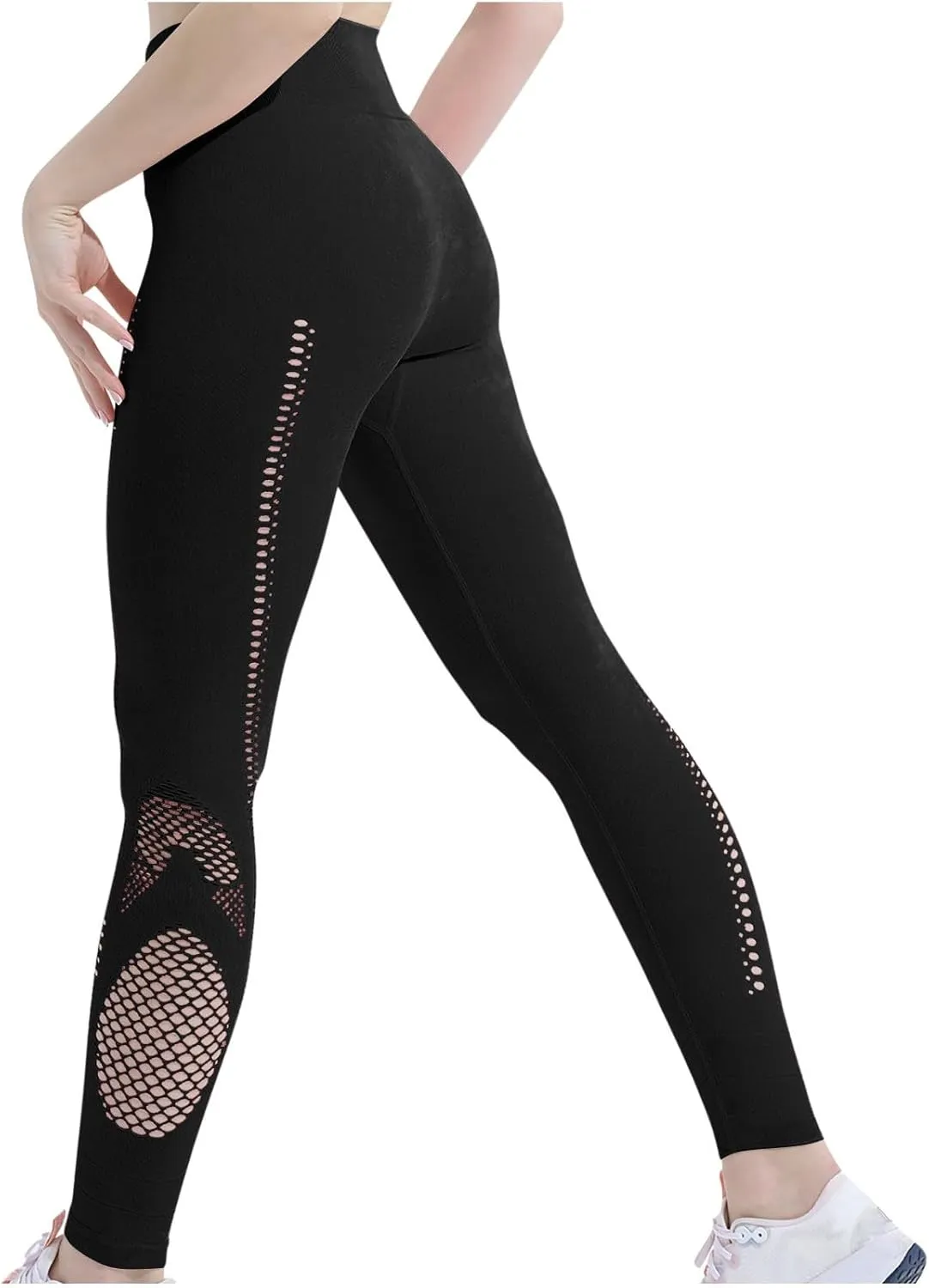 DASAYO Leggings for Women Trendy High Waist Tummy Control Stretchy Yoga Pants Breathable Active Gym Workout Track Pants