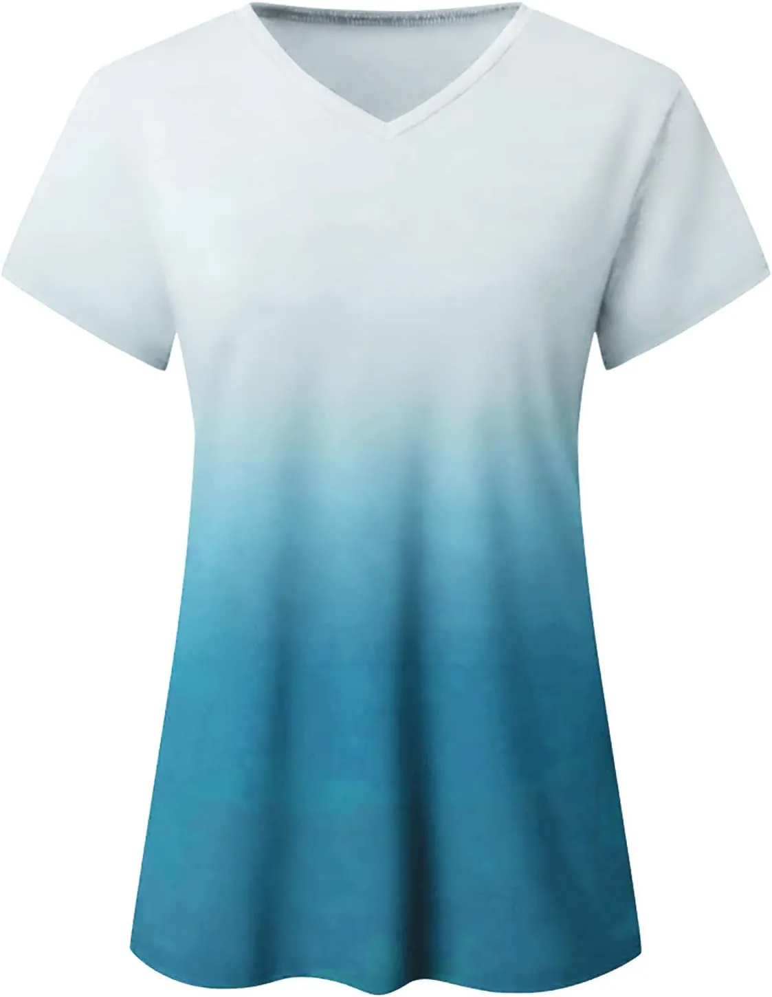 DASAYO Womens Tops 2023 Summer Casual T-Shirt Plus Size Fashion Short Sleeve Shirts Blouse Going Out Tunic Ladies Outfits