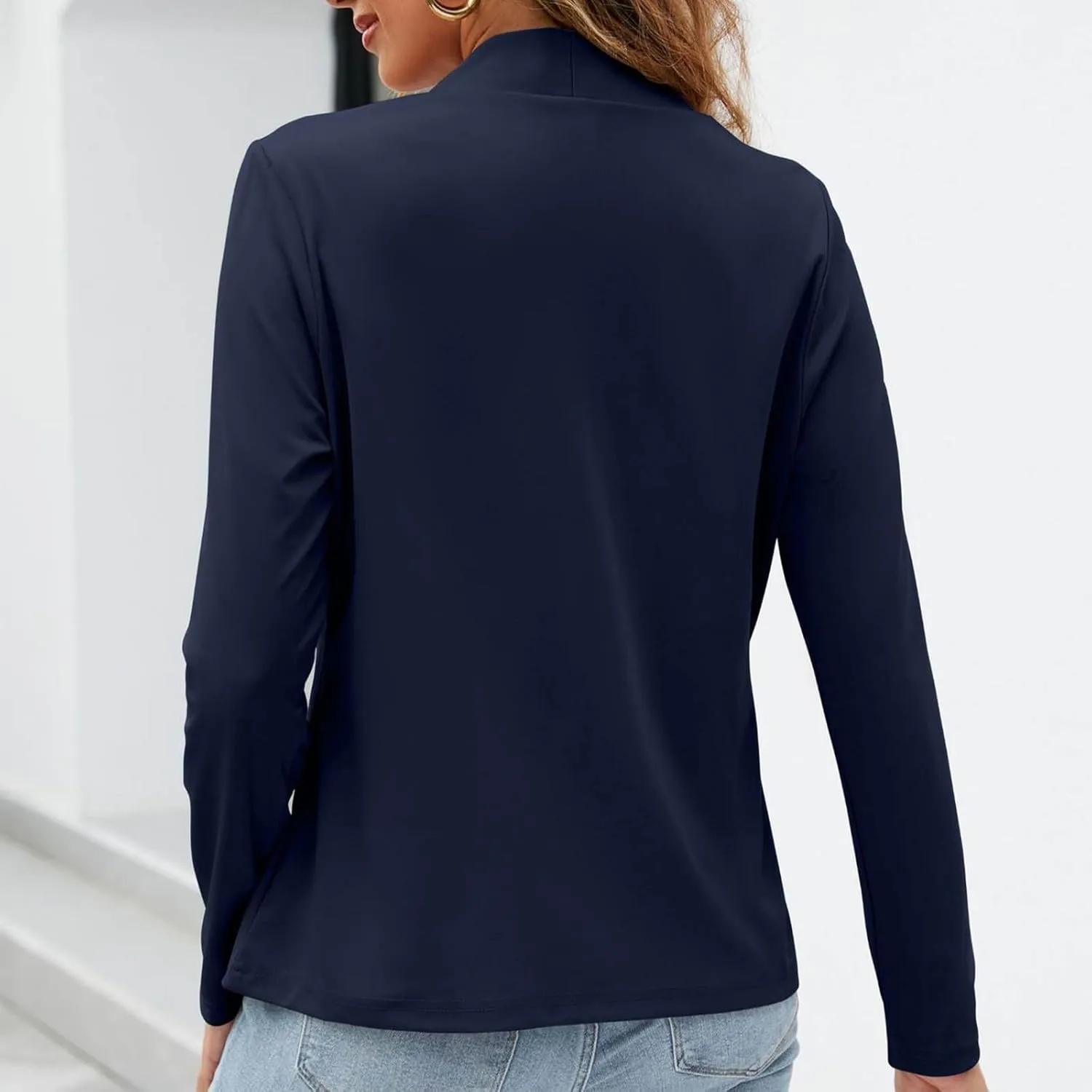 Fashion Work Blazers for Women Open Front Long Sleeve Casual Dressy Jackets 2024 Trendy Office Work Suit Tops