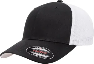 Flexfit 6511 Fitted Mid-Profile Stretchable Mesh Panels Trucker Cap | Bulk Pack Available