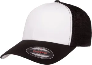 Flexfit 6511 Fitted Mid-Profile Stretchable Mesh Panels Trucker Cap | Bulk Pack Available