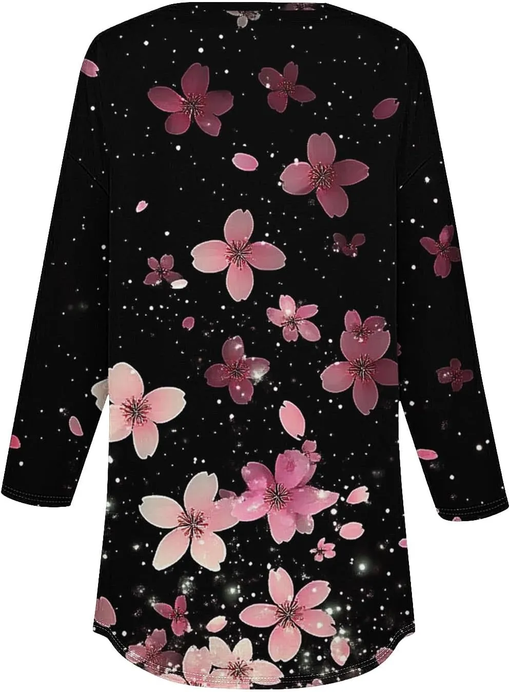 Floral Print 3/4 Length Sleeve Womens Tops 2025 Summer Henley Buttons V Neck Shirts Trendy Flowy Tunic Blouse Tees