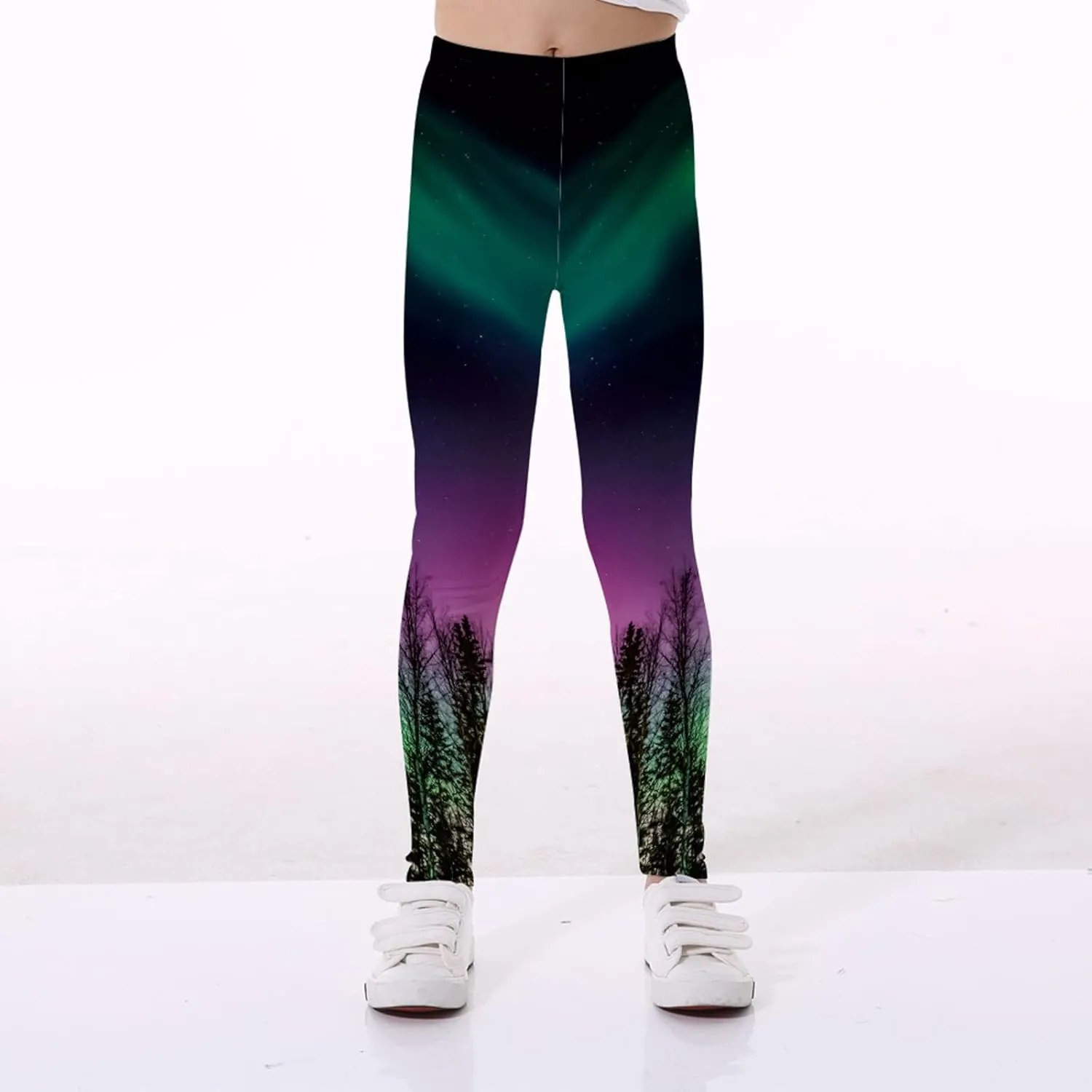 Girls Active Leggings Toddlers Teen Girl Printed Stretch Leggings Kids Yoga Pants Performance Sports Tights