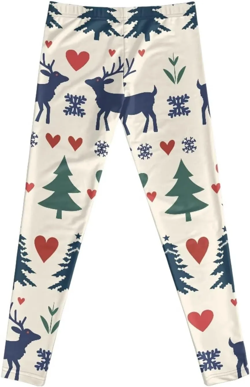 Girls and Toddlers' Leggings High Waist Kids Leggings Footless Stretch Girls' Leggings Yoga Pants for Workout Running