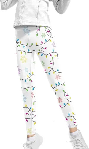 Girls and Toddlers' Leggings High Waist Kids Leggings Footless Stretch Girls' Leggings Yoga Pants for Workout Running