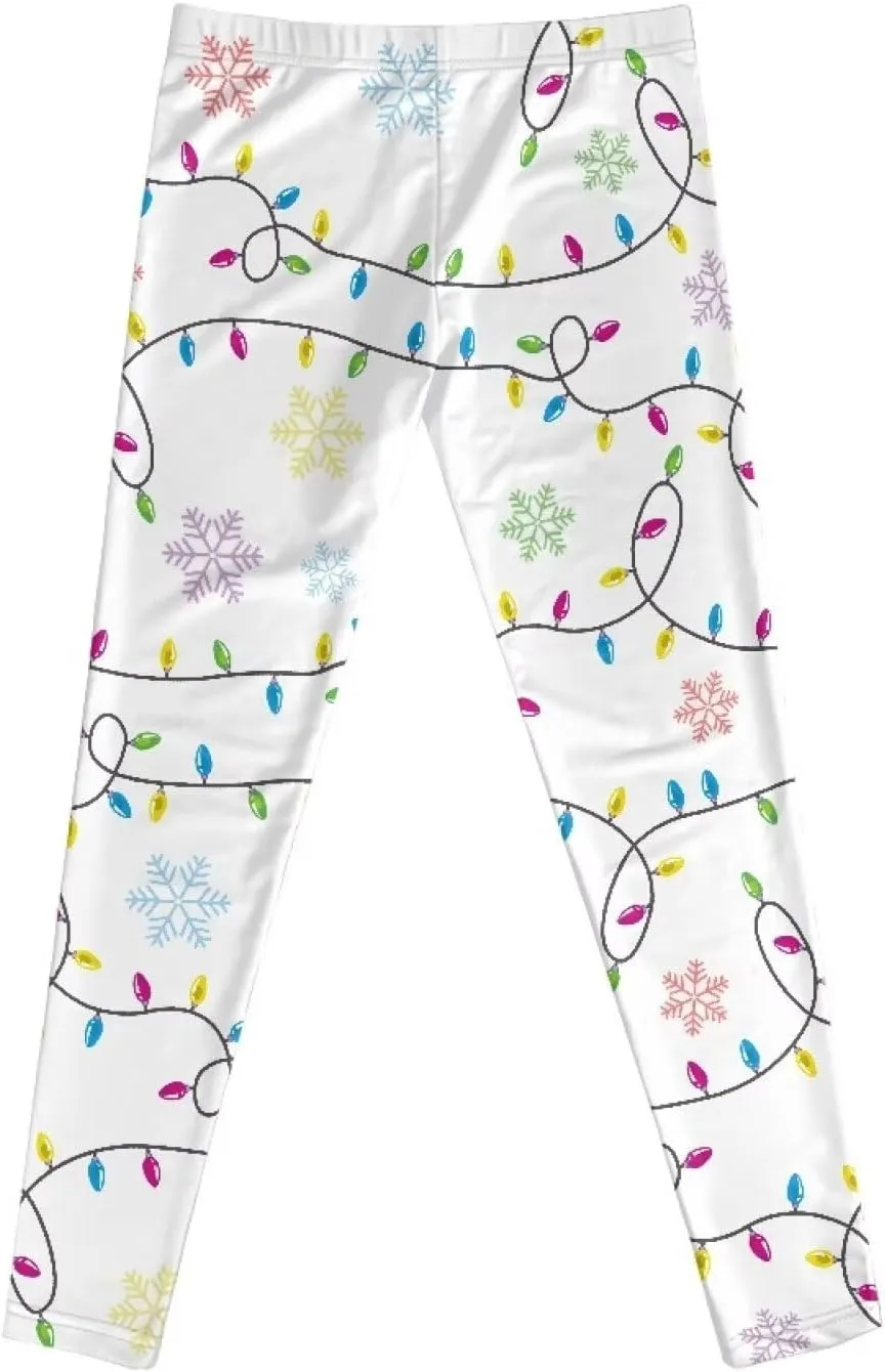 Girls and Toddlers' Leggings High Waist Kids Leggings Footless Stretch Girls' Leggings Yoga Pants for Workout Running