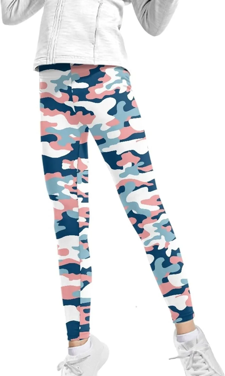 Girls Casual Basic Leggings Full Length Stretch Tights Pants Athletic Leggings for Kids in 4t to 13 Years