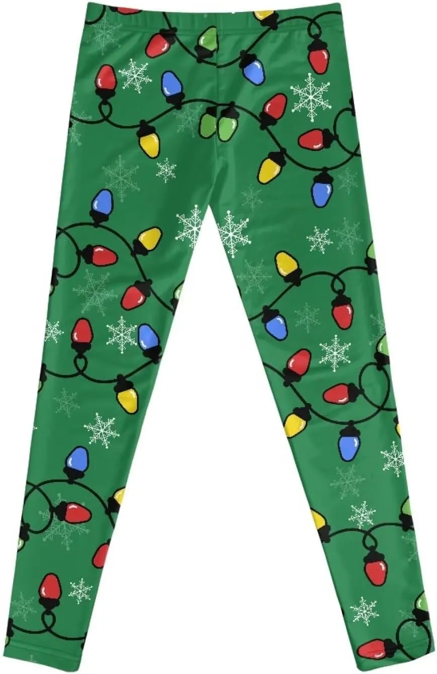 Girls Casual Basic Leggings Full Length Stretch Tights Pants Athletic Leggings for Kids in 4t to 13 Years