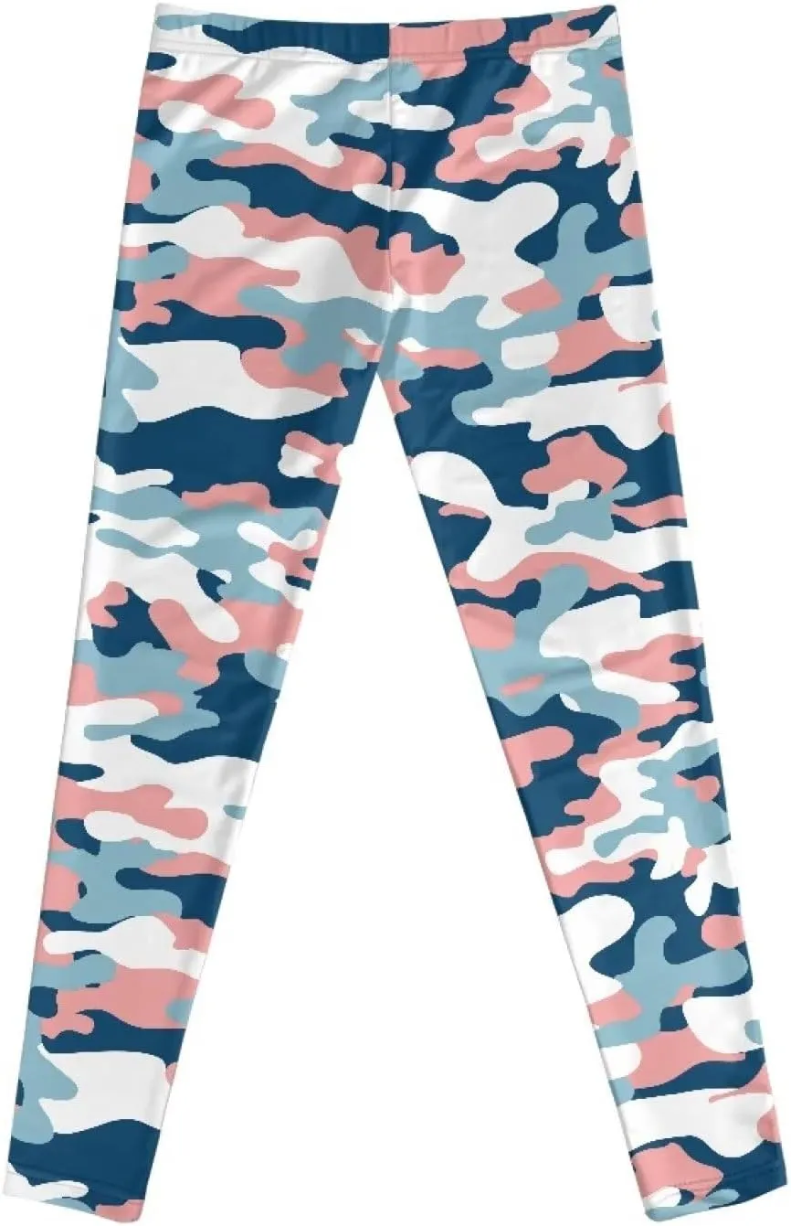 Girls Casual Basic Leggings Full Length Stretch Tights Pants Athletic Leggings for Kids in 4t to 13 Years