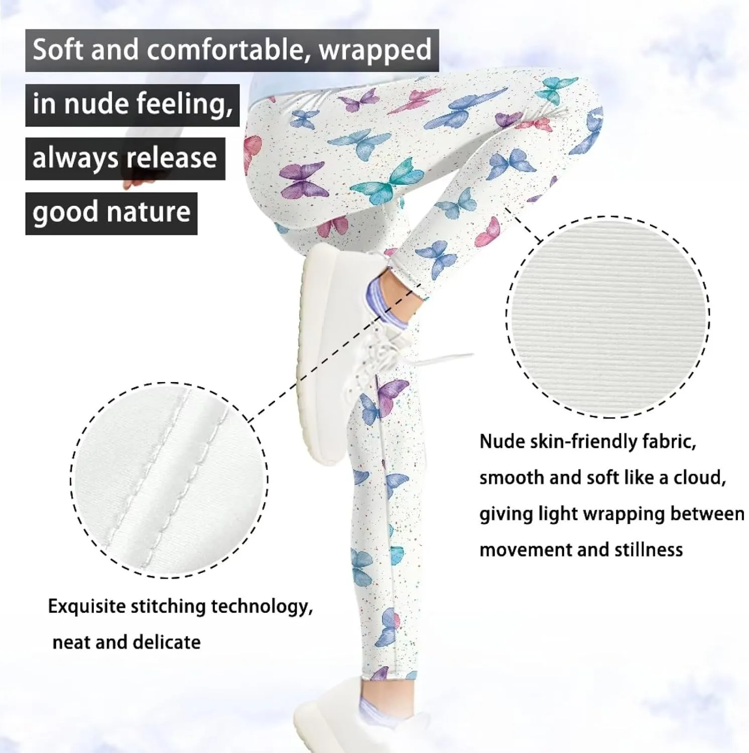 Girls Casual Basic Leggings Full Length Stretch Tights Pants Athletic Leggings for Kids in 4t to 13 Years