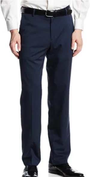 Haggar Men's Travel Performance Mini Tic Tailored Fit Flat Front Suit Separate Pant