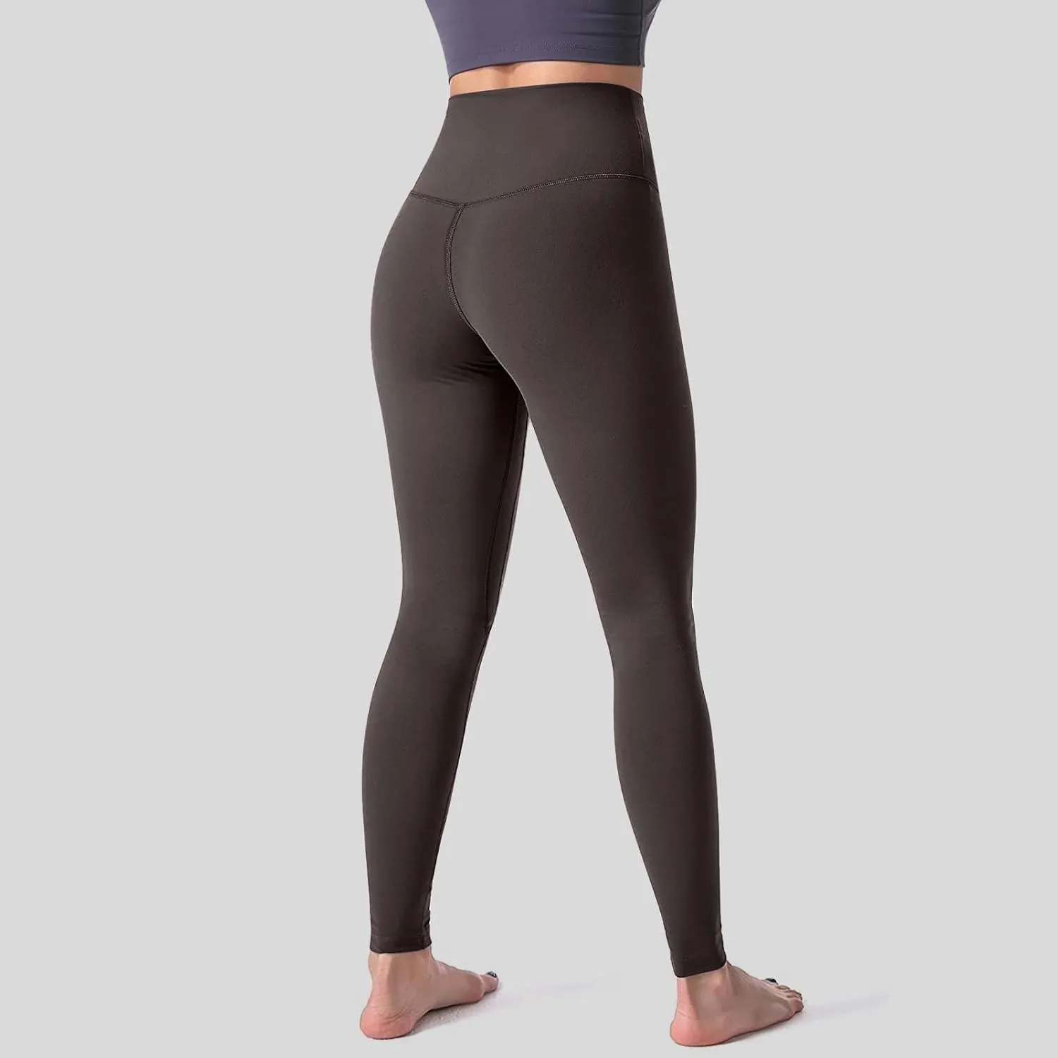 High Waist Elastic Free Ankle Leggings for Women Tummy Control Yoga Pant Plus Size Comfy Elastic Compression Legging