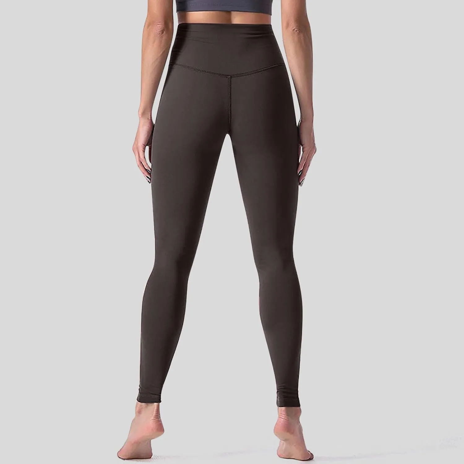 High Waist Elastic Free Ankle Leggings for Women Tummy Control Yoga Pant Plus Size Comfy Elastic Compression Legging