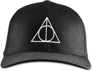 HP Deathly Wand Stone Cloak Symbol Embroidered Flexfit Adult Cool & Dry Sport Cap Hat