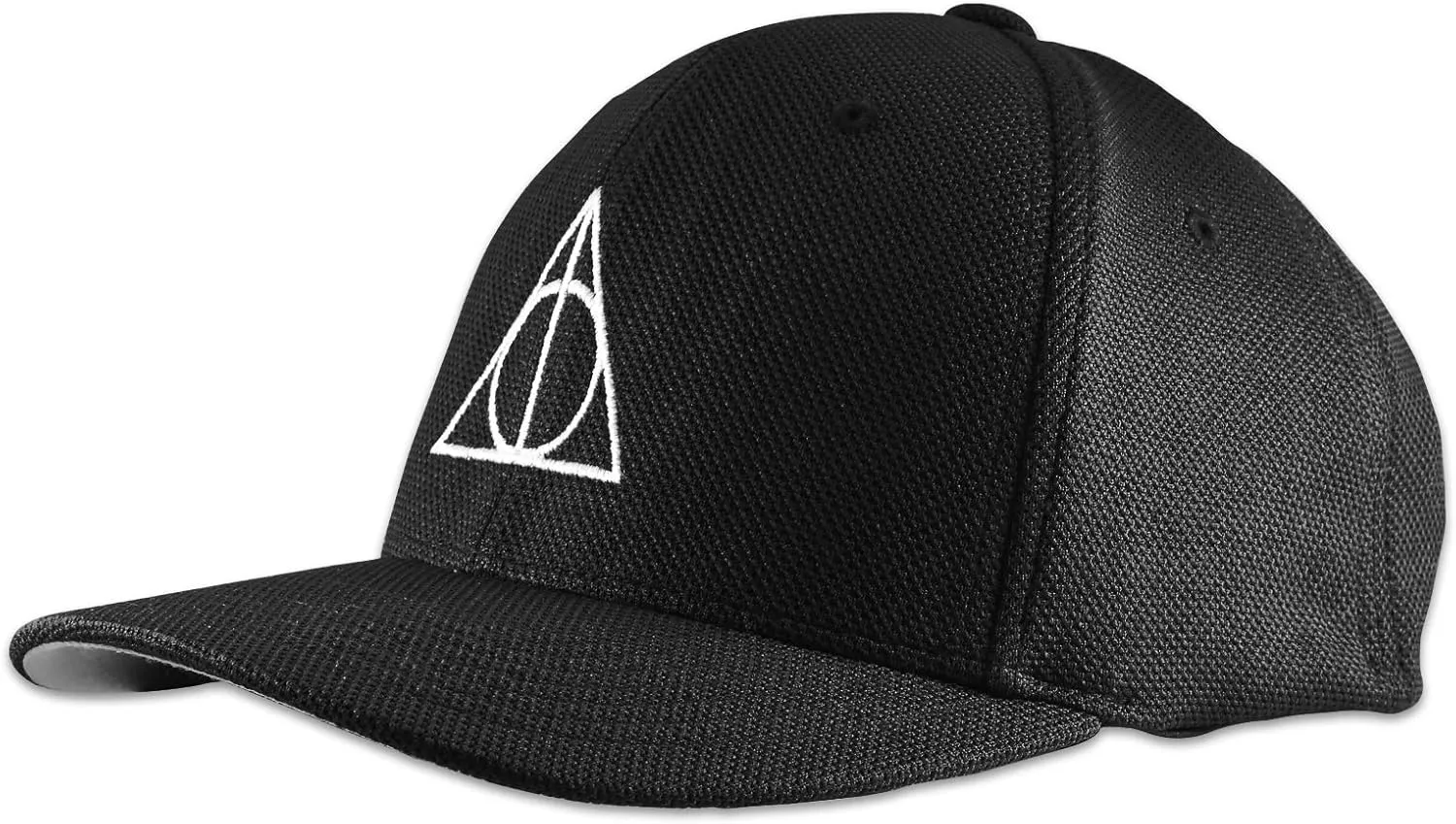 HP Deathly Wand Stone Cloak Symbol Embroidered Flexfit Adult Cool & Dry Sport Cap Hat