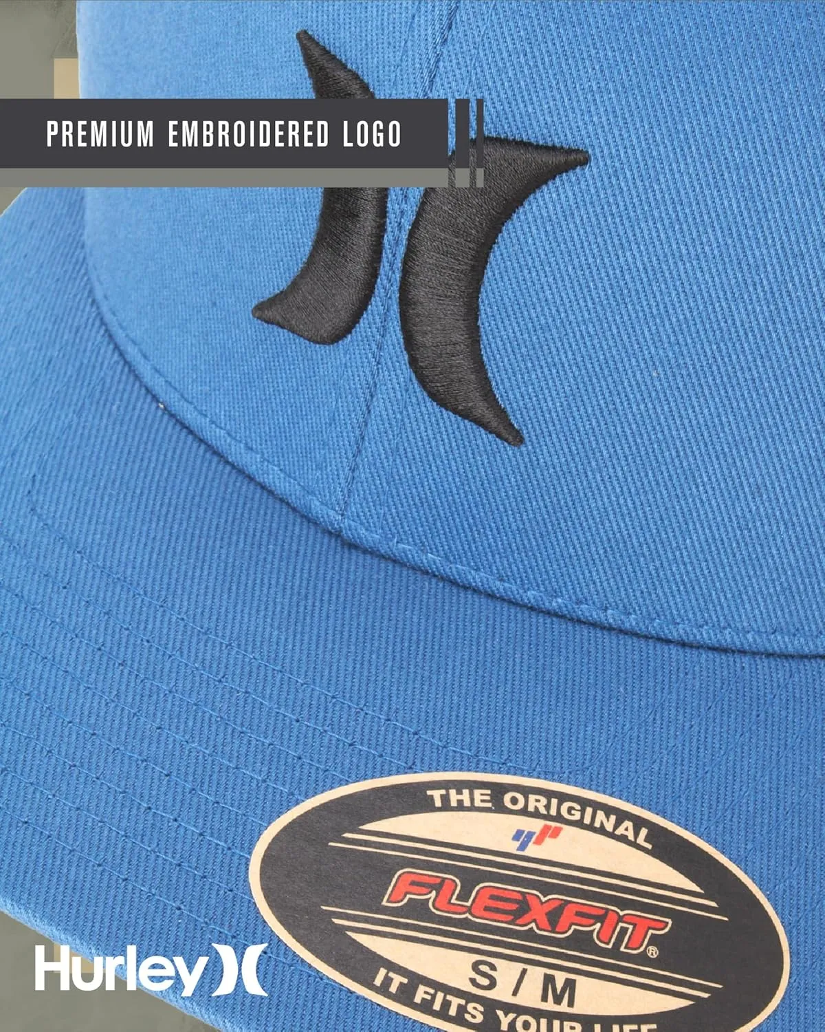 Hurley Men's Caps - One & Only Flexfit Baseball Cap - Fitted Hats for Men (S-XL)