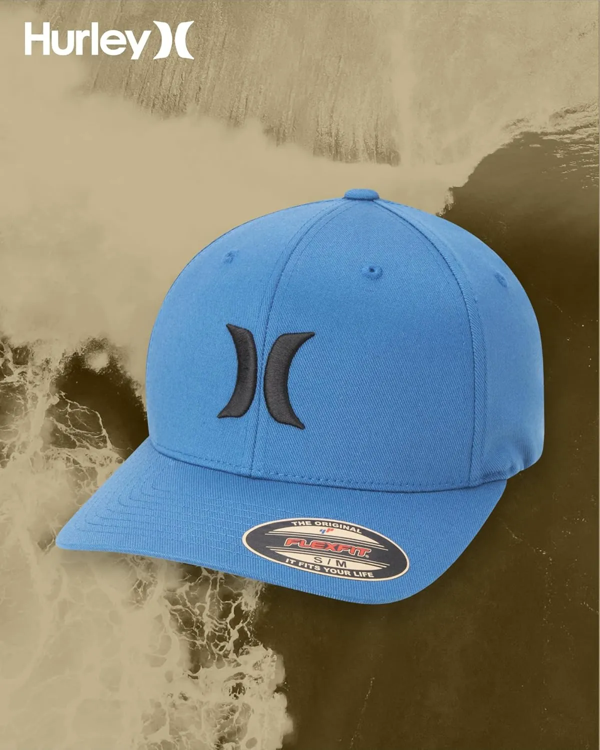 Hurley Men's Caps - One & Only Flexfit Baseball Cap - Fitted Hats for Men (S-XL)