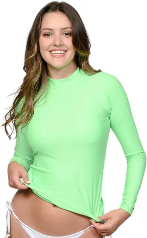 INGEAR Women's UV Sun Protection Long Sleeve Rash Guard Wetsuit Swimsuit Top
