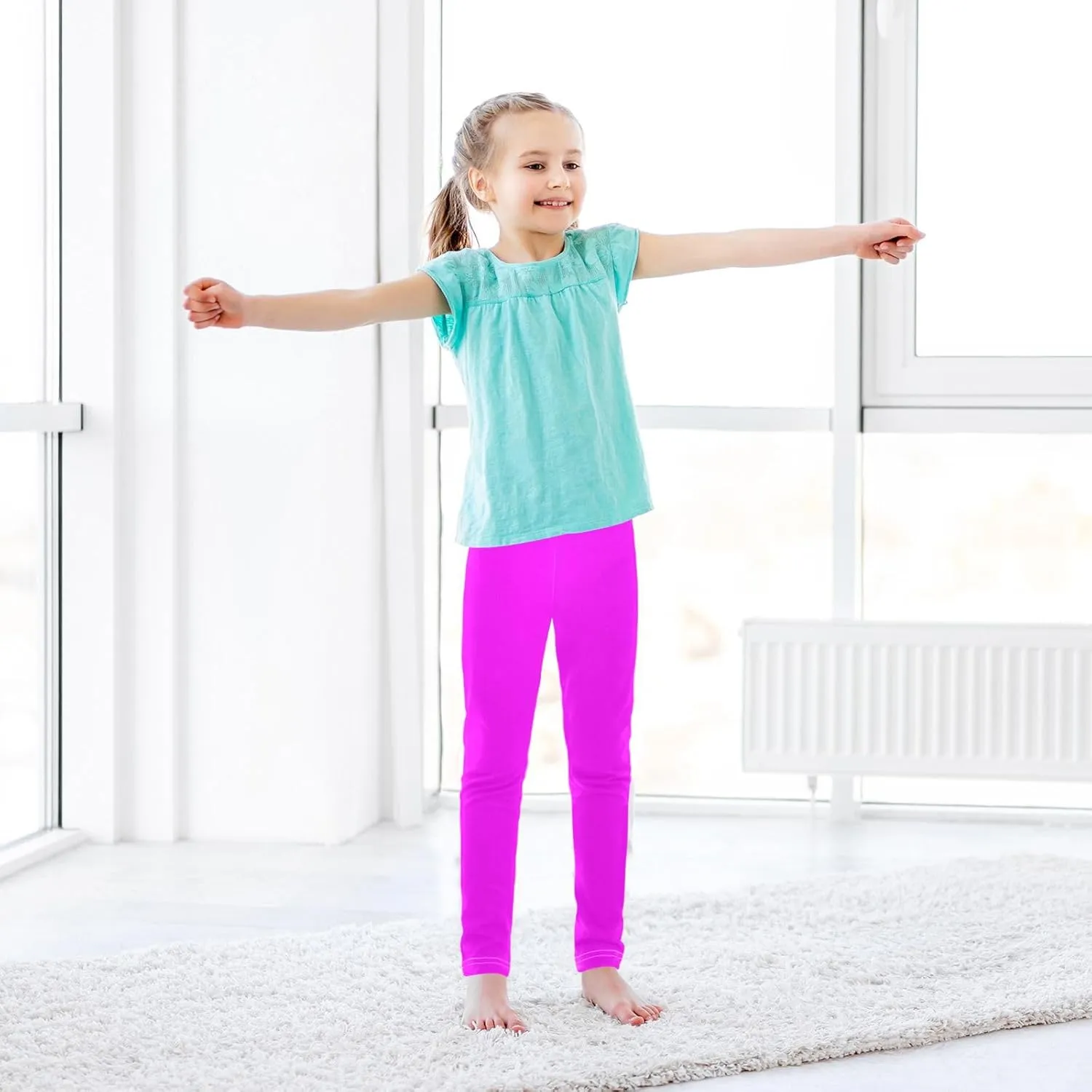 J JOYSAY Green Ginger Girls Leggings Girls Yoga Pants