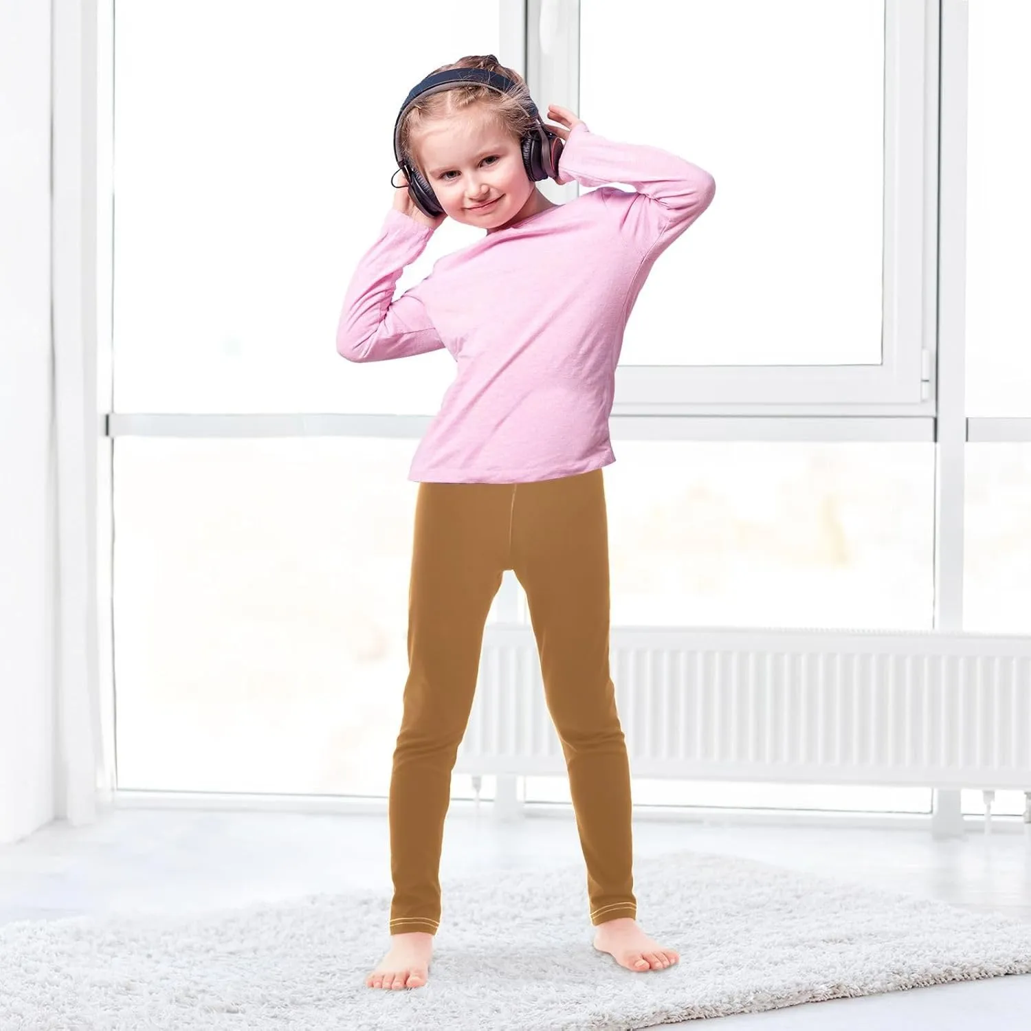 J JOYSAY Mustard Yellow Girls Leggings Toddler Pants Girls