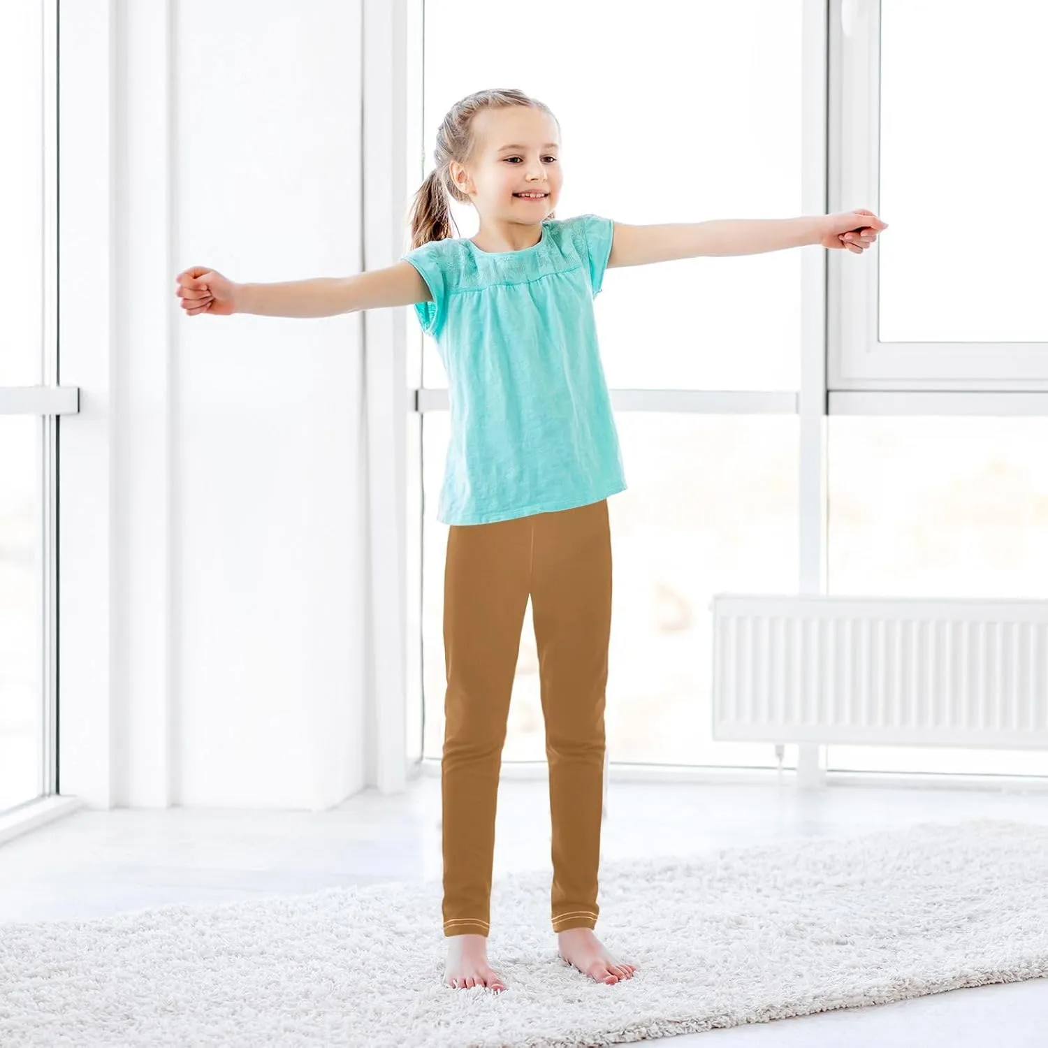 J JOYSAY Mustard Yellow Girls Leggings Toddler Pants Girls
