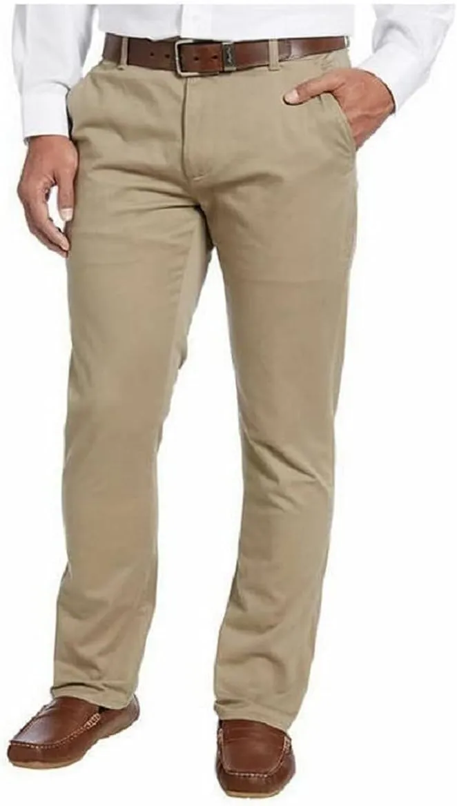Kirkland Signature Men's Chino Pant Tailored Fit Straight Leg - 32W x 34L - Dark Khaki